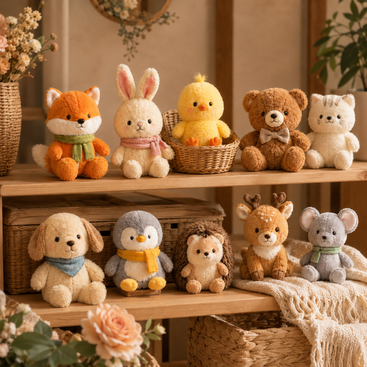 Licensed brand plush portfolio display