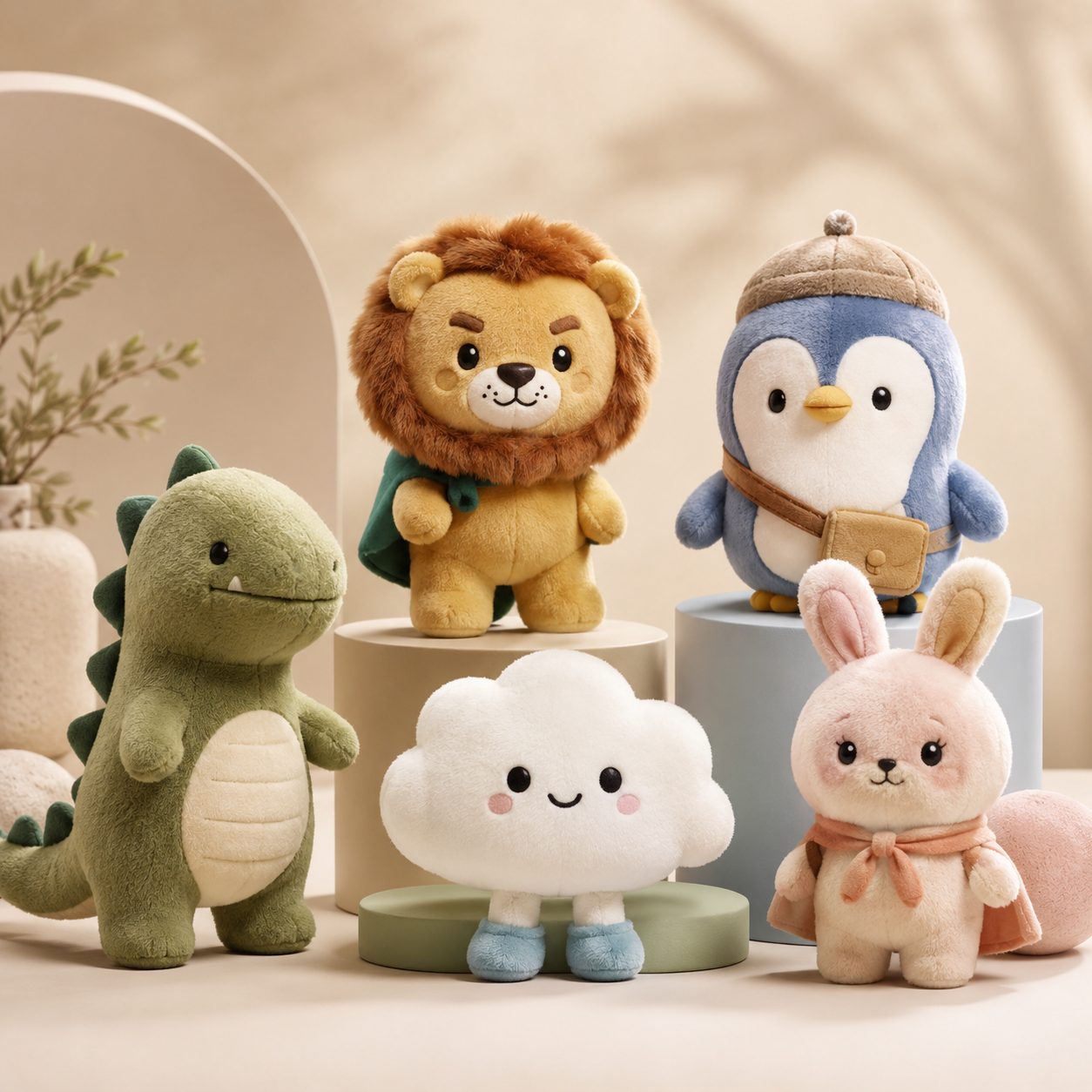 Licensed brand plush portfolio display