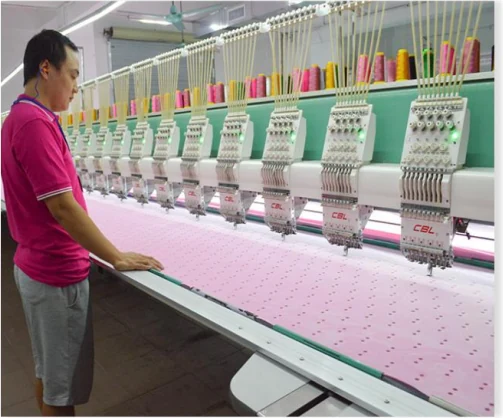 Real embroidery area at Toy Gift Supply plush toy factory