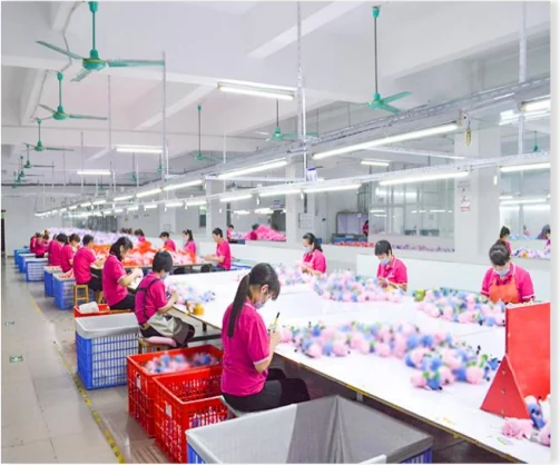 Real production department area at Toy Gift Supply plush toy factory