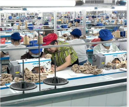 Real sewing area at Toy Gift Supply plush toy factory