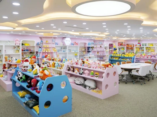Real showroom & product review area at Toy Gift Supply plush toy factory