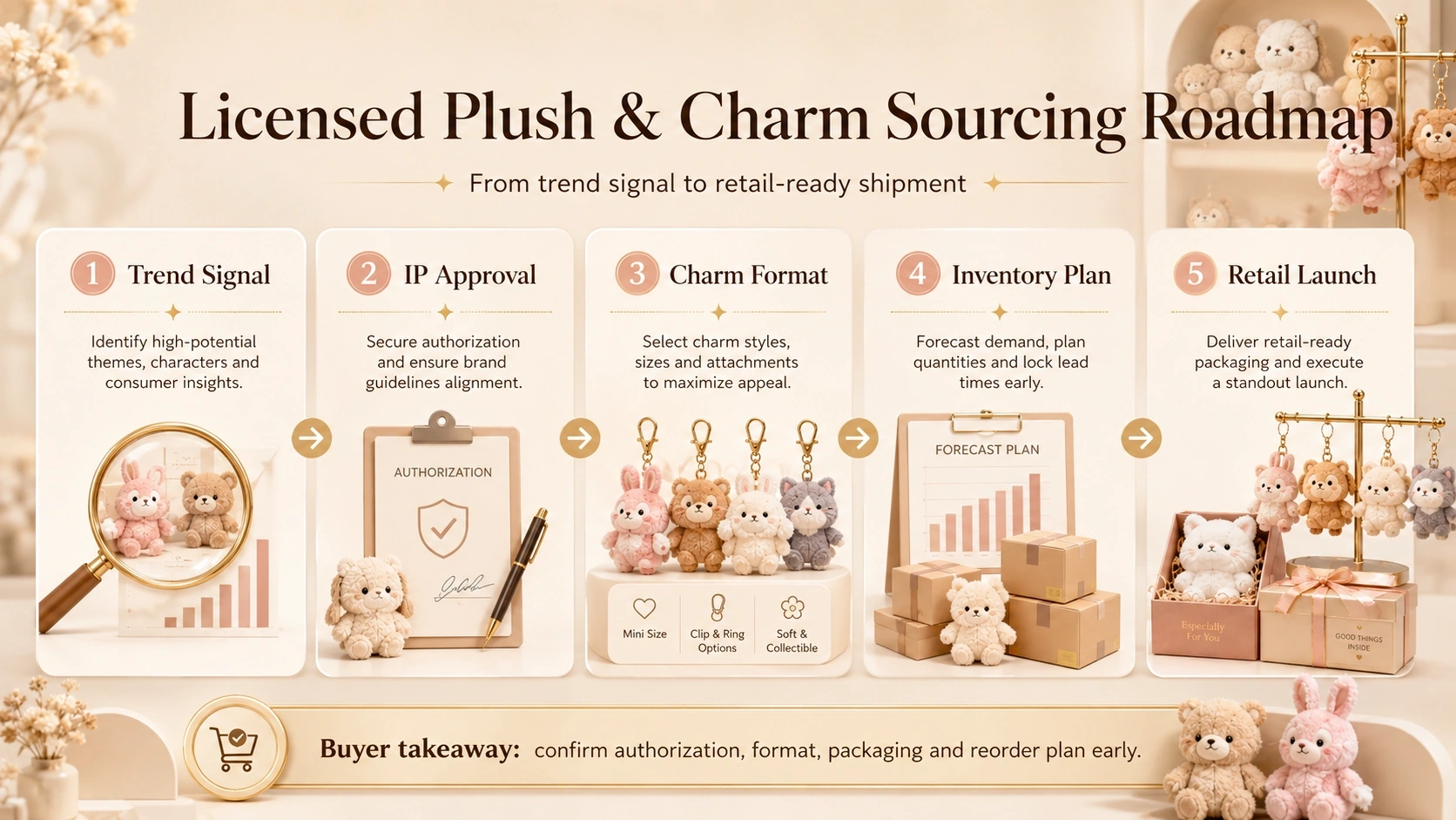 Licensed plush and mini plush charm sourcing roadmap