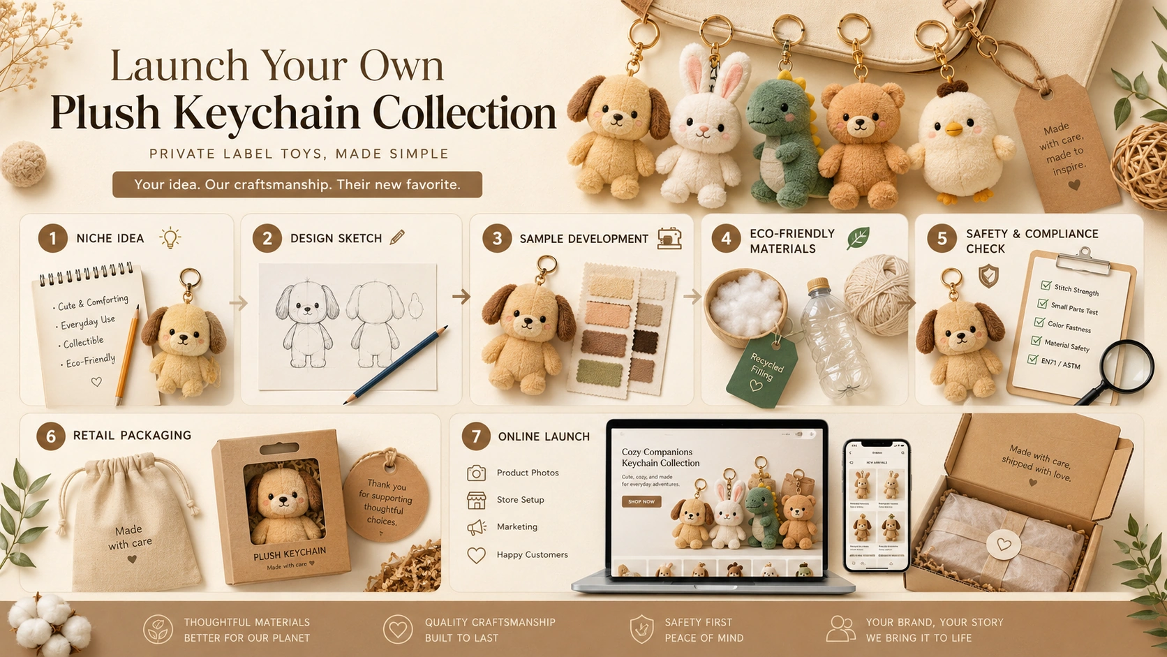 Private label plush keychain launch roadmap