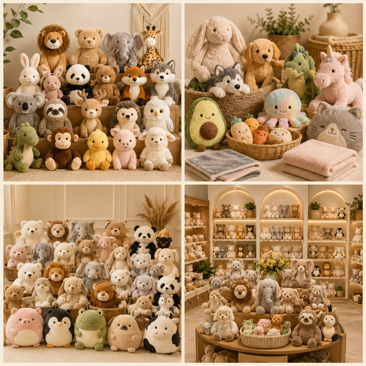 Wholesale plush toy collection for retailers and distributors