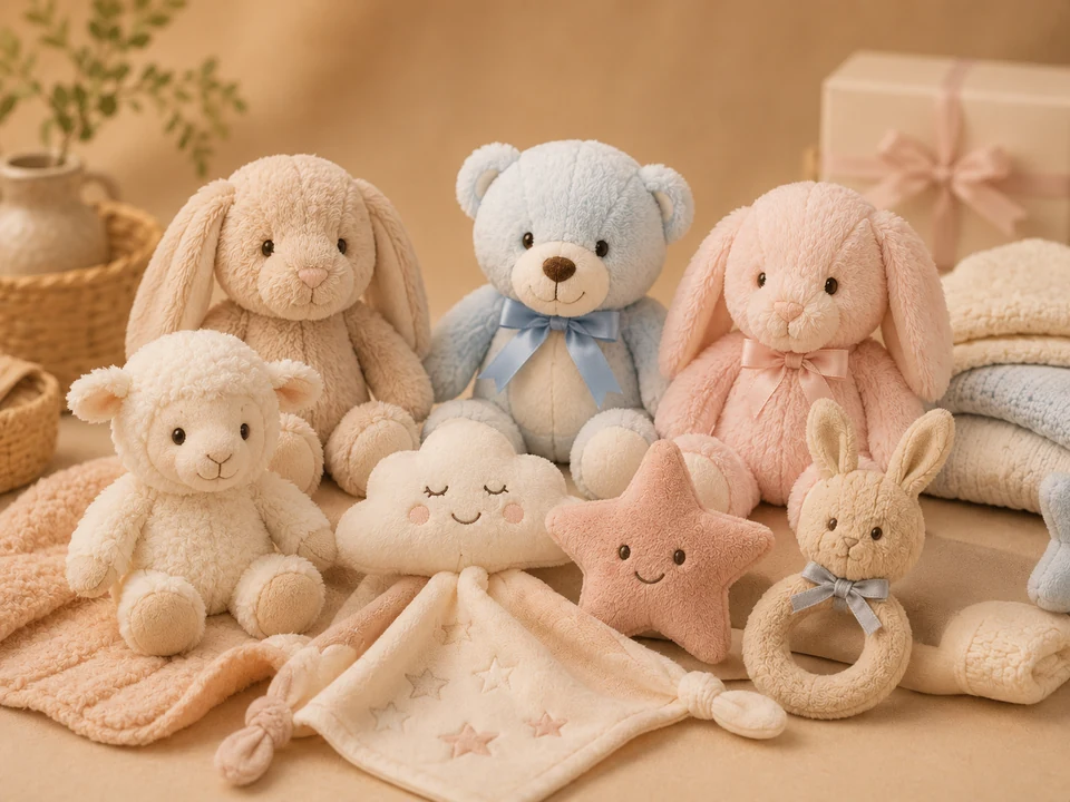 Soft character plush gift series for retail and branded programs