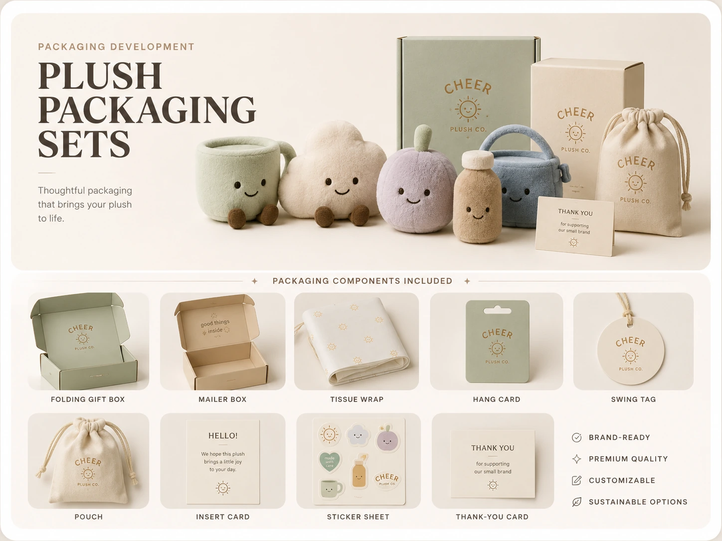Retail-Ready Custom Plush Packaging: Hangtags, Labels and Gift Boxes