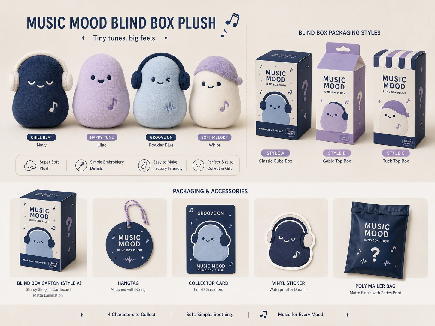 Music Mood plush collection board