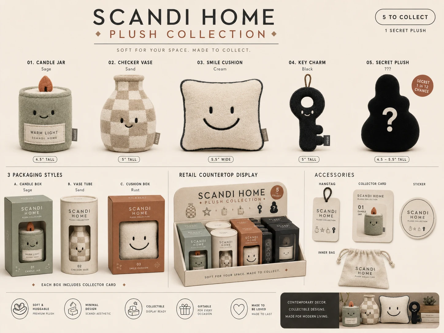 Scandi Home plush collection board