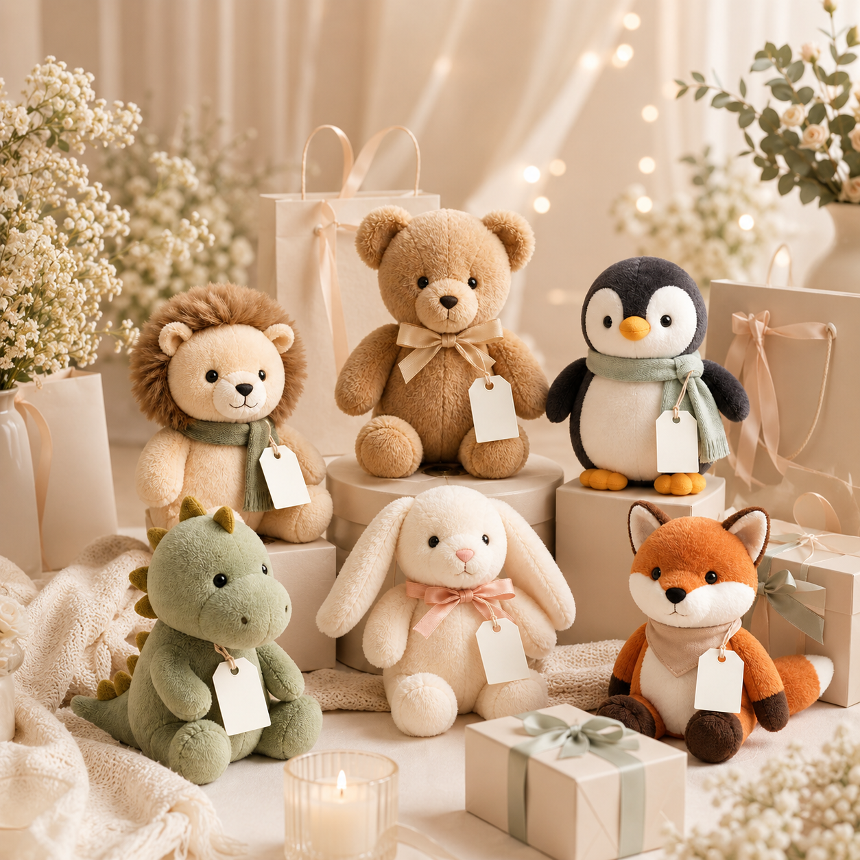 Licensed brand plush portfolio display