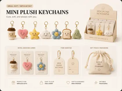 Custom plush keychain product preview