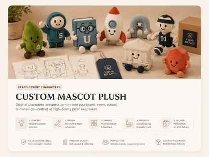 Custom mascot plush product preview