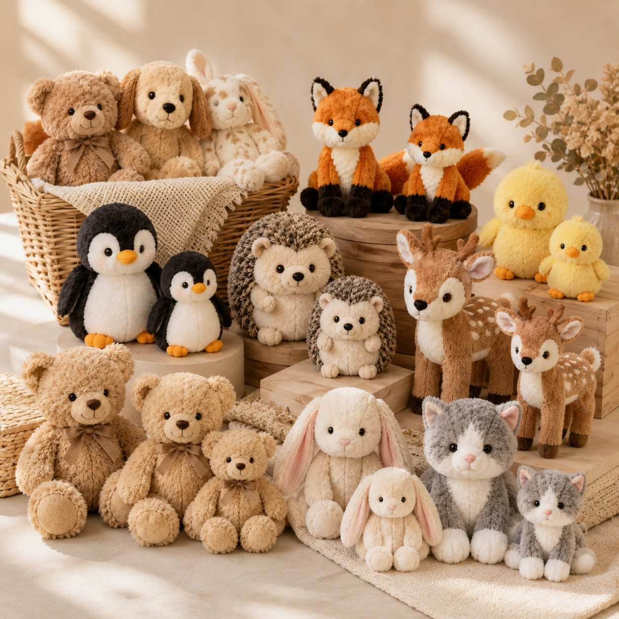 Licensed brand plush portfolio display